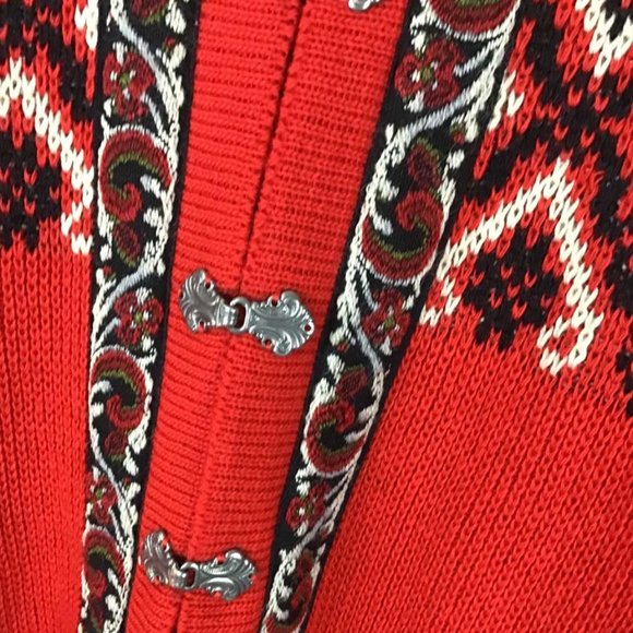 NORDSTRIKK Cardigan Wool Knitwear Fair Isle/Snowflake Pattern Sweater - Picture 5 of 16